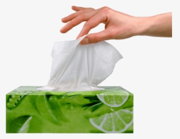 Facial Tissues Hand At Box - Paper Tissue, HD Png Download, Transparent PNG