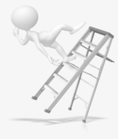 Transparent Hurdles Clipart - 3d Man Falling From Ladder, HD Png Download, Transparent PNG
