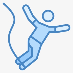 The Bungee Jumping Icon Is A Icon With A Person Falling, HD Png Download, Transparent PNG