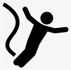 The Bungee Jumping Icon Is A Icon With A Person Falling - Bungee Jump Icon Png, Transparent Png, Transparent PNG