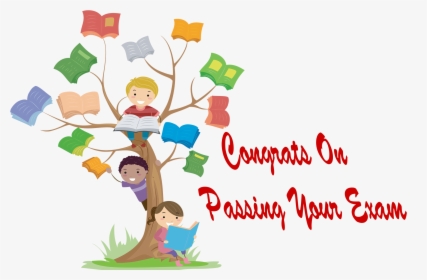 Congrats On Passing Your Exam Png Free Pic - Book Tree, Transparent Png, Transparent PNG