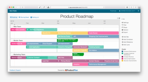 Product Roadmap Template - Product Roadmap, HD Png Download, Transparent PNG
