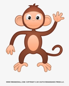 Monkey Printable Clipart Coloring Pages Cartoon Crafts - Monkey Clipart, HD Png Download, Transparent PNG