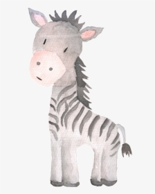 Hand Painted Watercolor Donkey Cartoon Animals Transparent - Free Safari Nursery Printables, HD Png Download, Transparent PNG
