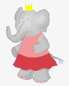 Cartoon Elephant Princess - Elephant Princess Cartoon, HD Png Download, Transparent PNG