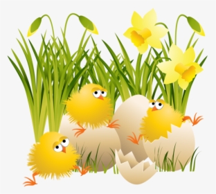 Easter Eggs In Grass Png For Kids - C Est Le Printemps Gif Animé, Transparent Png, Transparent PNG