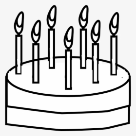 Birthday Cake Outline Png, Transparent Png, Transparent PNG