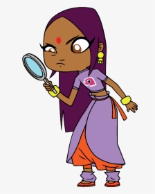 Sally Bollywood Holding A Magnifying Glass - Cartoon Logo With Magnifying Glass, HD Png Download, Transparent PNG