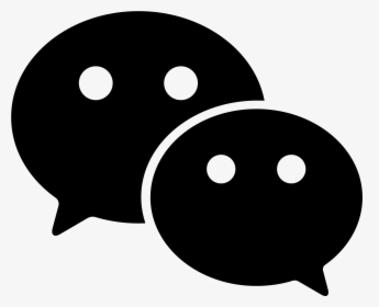 Wechat Black And White Logo, HD Png Download, Transparent PNG