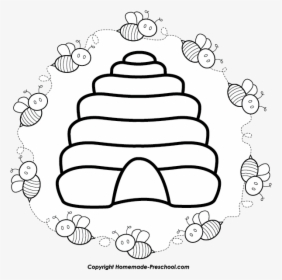 Cute Honey Bee Clipart Black And White, HD Png Download, Transparent PNG