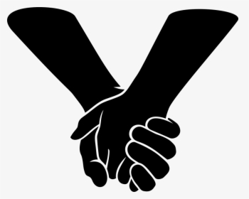 Jpg Black And White Library Hands Svg Holding - Holding Hands Clipart Black And White, HD Png Download, Transparent PNG