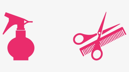 Transparent Hair Stylist Tools Clipart - Pink Hair Scissors Clipart, HD Png Download, Transparent PNG