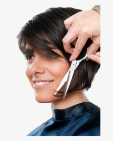 Transparent Hair Stylist Png - Download Hd Pics Of Hair Cutting, Png Download, Transparent PNG