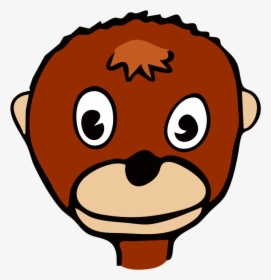 Cartoon Monkey Face Svg Clip Arts - Kartun Monyet Bahagia Png, Transparent Png, Transparent PNG