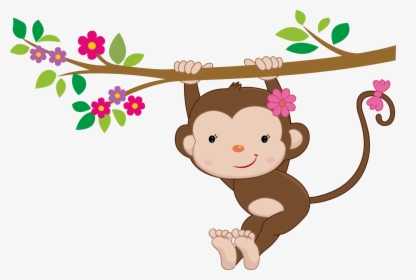 Baby Girl Monkey Clipart, HD Png Download, Transparent PNG