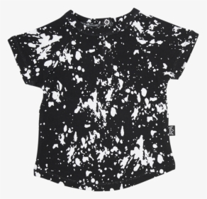 Short Sleeve T Shirt In Black Paint Splash, HD Png Download, Transparent PNG