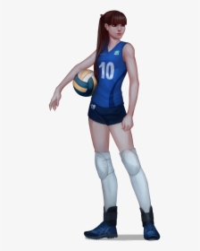 Volleyball Player Png Download Image - Girl Volleyball Player Anime, Transparent Png, Transparent PNG