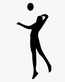 Volleyball Player Spike Silhouette Clipart Volleyball - Transparent Volleyball Player Icon, HD Png Download, Transparent PNG