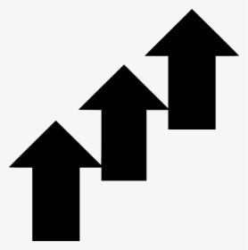 Transparent Increase Arrow Png - Increasing Arrow Black And White, Png Download, Transparent PNG