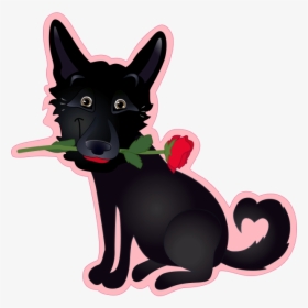 Nero The Black Dog Cute Funny Comic Pet Stickers Messages - Companion Dog, HD Png Download, Transparent PNG
