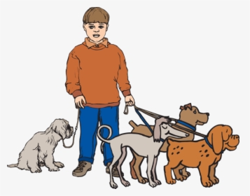 People Walking Dogs Clipart - Walking Dogs Clipart, HD Png Download, Transparent PNG