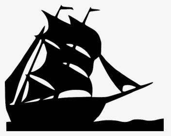 Silhouette Of A Boat, HD Png Download, Transparent PNG