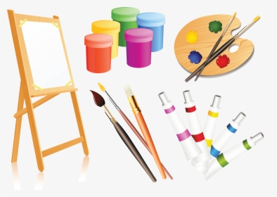 Painting Palette Clip Art - Drawing Tools Vector Png, Transparent Png, Transparent PNG