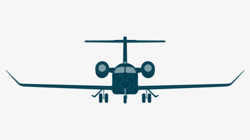 Specs Cad Front - Learjet 75 Front View, HD Png Download, Transparent PNG