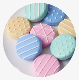 #pastel #pastelcolors #sweets #treats #png #circle - Circle Sugar Cookie Decorating Ideas, Transparent Png, Transparent PNG