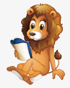 Lion Holding A Book, HD Png Download, Transparent PNG