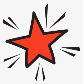 Red Star Back In Time - Red Painted Star Png, Transparent Png, Transparent PNG