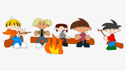 Banner Black And White Bonfire Clipart Roasting Marshmallow - People Roasting A Marshmallow Clipart, HD Png Download, Transparent PNG