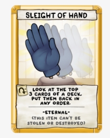 Sleight Of Hand - Binding Of Isaac Four Souls Loot Card, HD Png Download, Transparent PNG