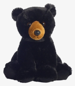 Black Bear Plush Aurora 14 Inches - Black Teddy Bear Png, Transparent Png, Transparent PNG
