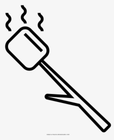 Marshmallow Coloring Page - Marshmallow Roast Icon, HD Png Download, Transparent PNG
