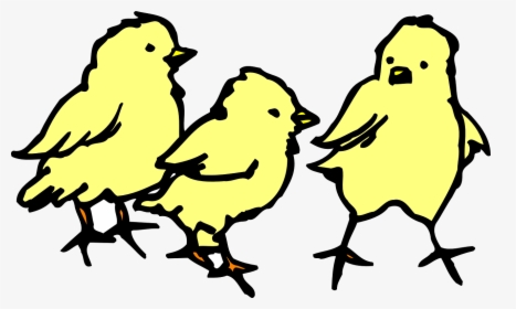 3 Chicks Clipart Black And White, HD Png Download, Transparent PNG