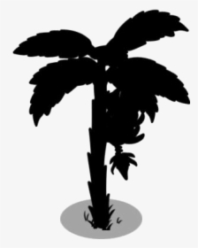 Transparent Banana Tree Png - Silhouette, Png Download, Transparent PNG