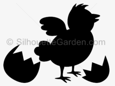 Transparent Chicken Silhouette Clipart - Baby Chick Easter Silhouette, HD Png Download, Transparent PNG