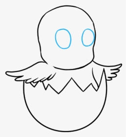 Drawing Egg Baby Chick - Easter Chick Peep Drawing, HD Png Download, Transparent PNG
