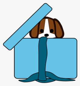 Download Puppy In A Box Clipart Beagle Puppy Clip Art - Dog Under The Box, HD Png Download, Transparent PNG