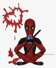 Deadpool And His Caprisun / Arty Outfit - Illustration, HD Png Download, Transparent PNG