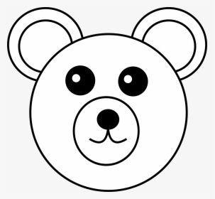 Little Big Image Png - Bear Face Clipart Black And White, Transparent Png, Transparent PNG
