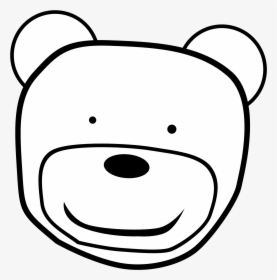 Bear Face Clipart Black And White, HD Png Download, Transparent PNG