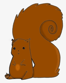 Hibernating Squirrel Clip Art - Chubby Squirrel Art, HD Png Download, Transparent PNG