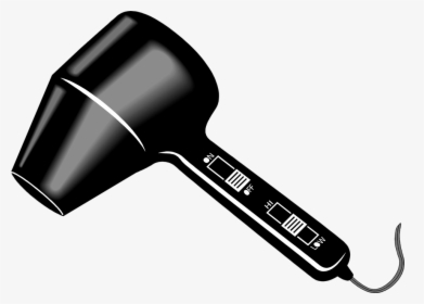 Blow Dryer Clipart Black And White - Hair Dryer Transparent Background, HD Png Download, Transparent PNG