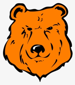 Orange Bear Clip Art At Clkercom Vector Online Royalty - Cartoon Grizzly Bear Face, HD Png Download, Transparent PNG
