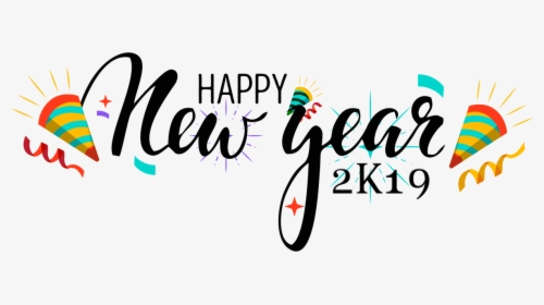 Happy New Year Logo Vector Free Download - New Year 2019 Vector Free Download, HD Png Download, Transparent PNG