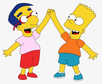 Simpsons Bart And Milhouse, HD Png Download, Transparent PNG