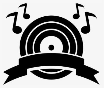 Music Boom Symbol Of A Musical Disc With Musical Notes - Boom Music, HD Png Download, Transparent PNG