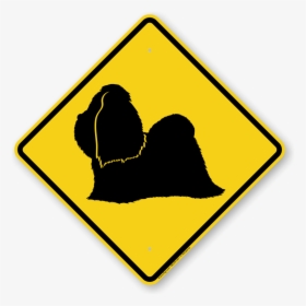 Shih-tzu Symbol Guard Dog Sign - Dangerous Descent Ahead Sign, HD Png Download, Transparent PNG
